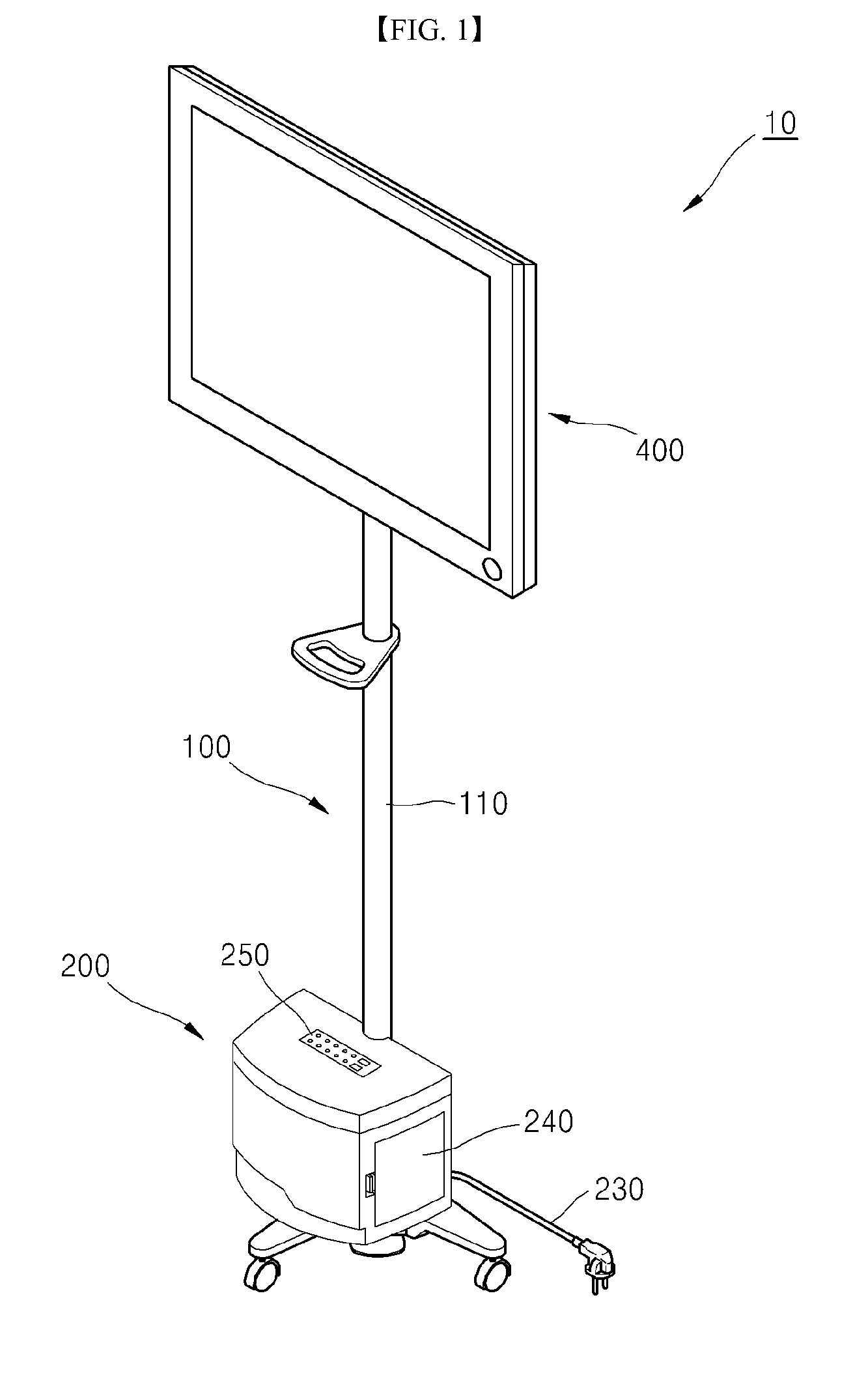 Movable medical monitor with battery packs