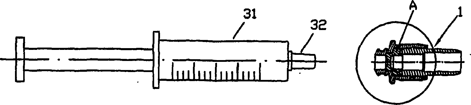 Connector for medical liquid-containing packages and medical liquid-containing packages