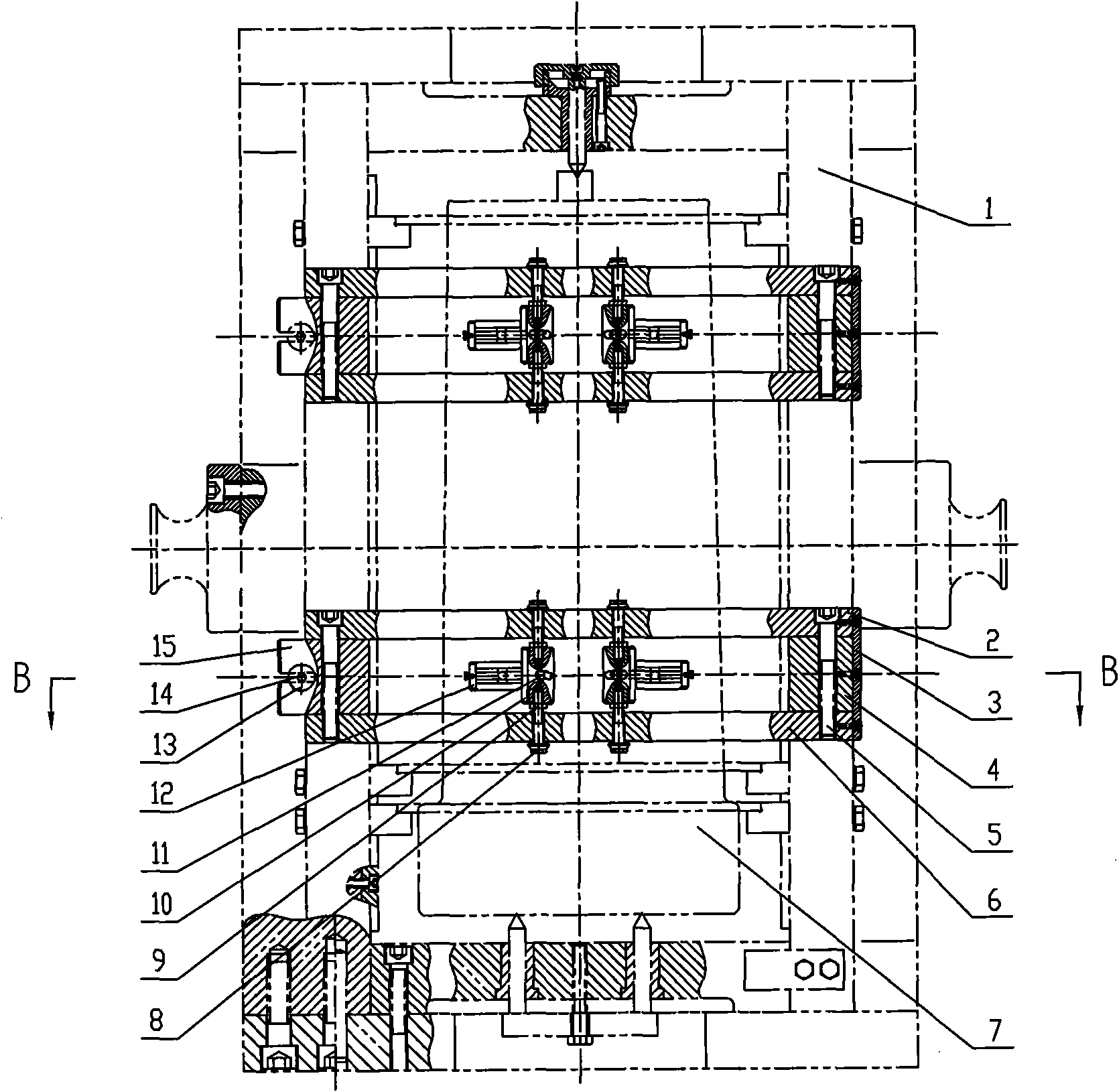 Universal hold-down mechanism of steam turbine blade drill jig