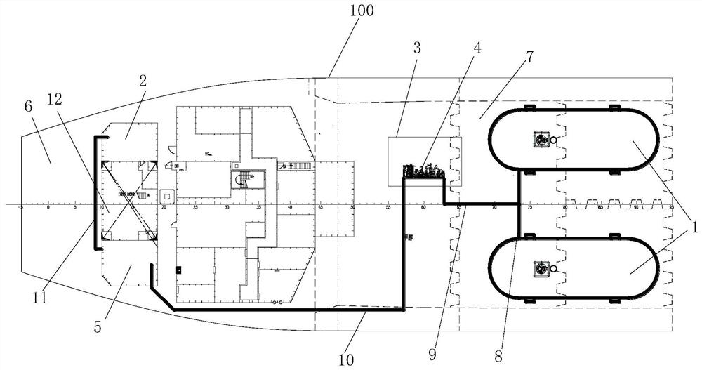 Hydrogen fuel ship capable of reducing NOx emission