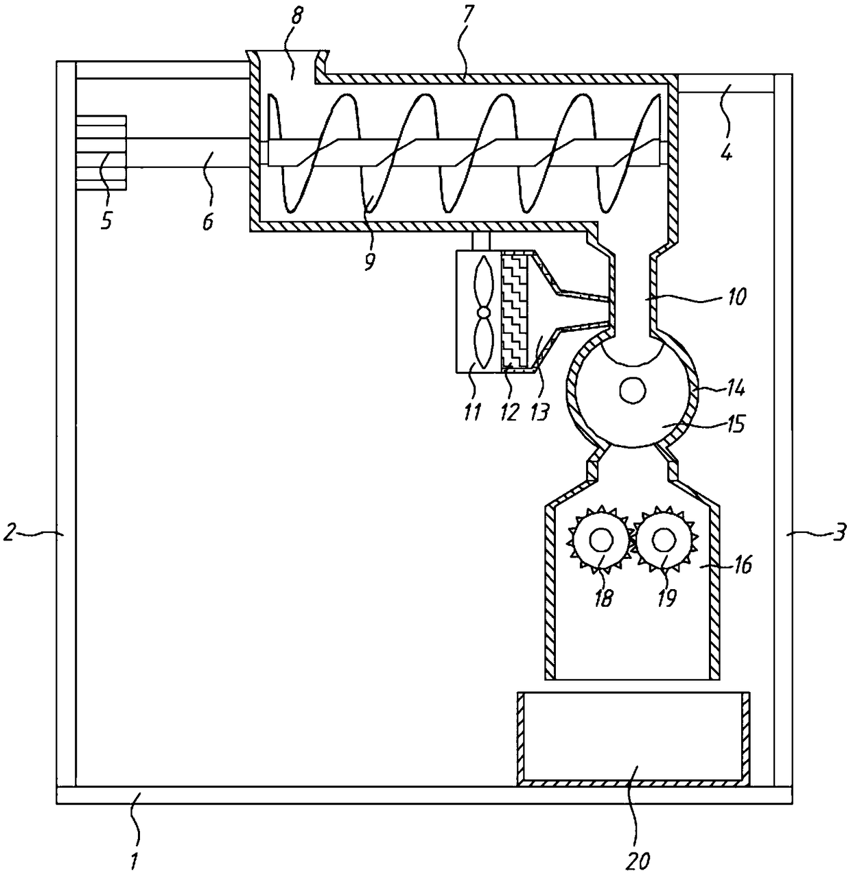 PVC tub recycling pulverizer with drying function