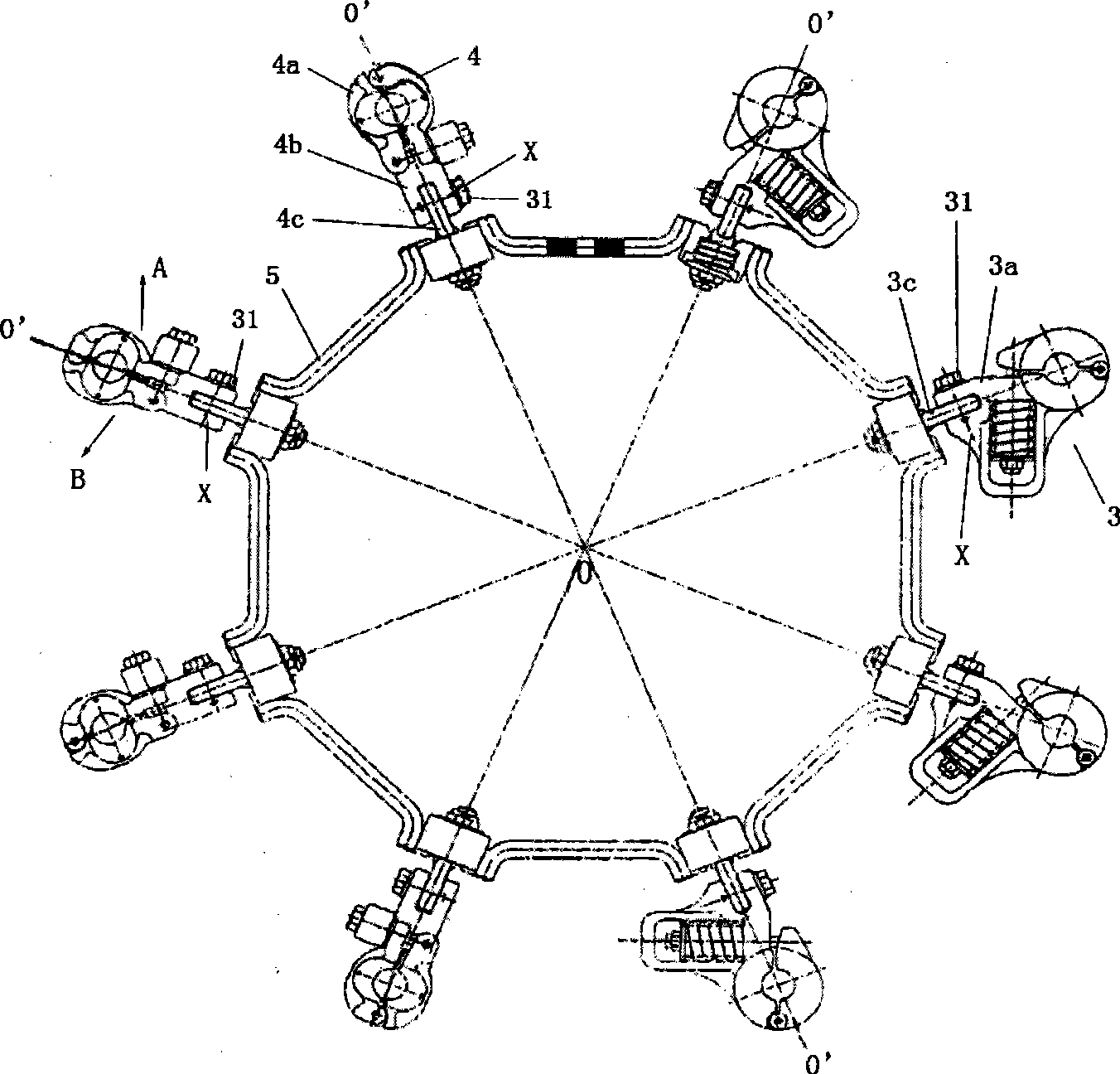 Cable clip rotary type anti-bouncing spacer