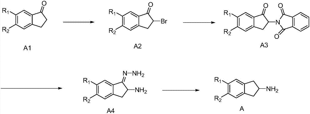 A kind of synthetic method and product thereof of 2-aminoindane derivative