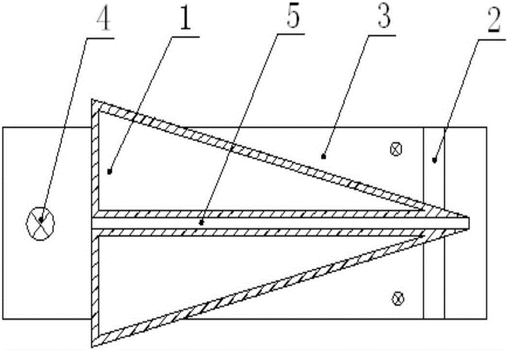 Introducing device for longitudinal wrapping and pressing technology of metal composite belt