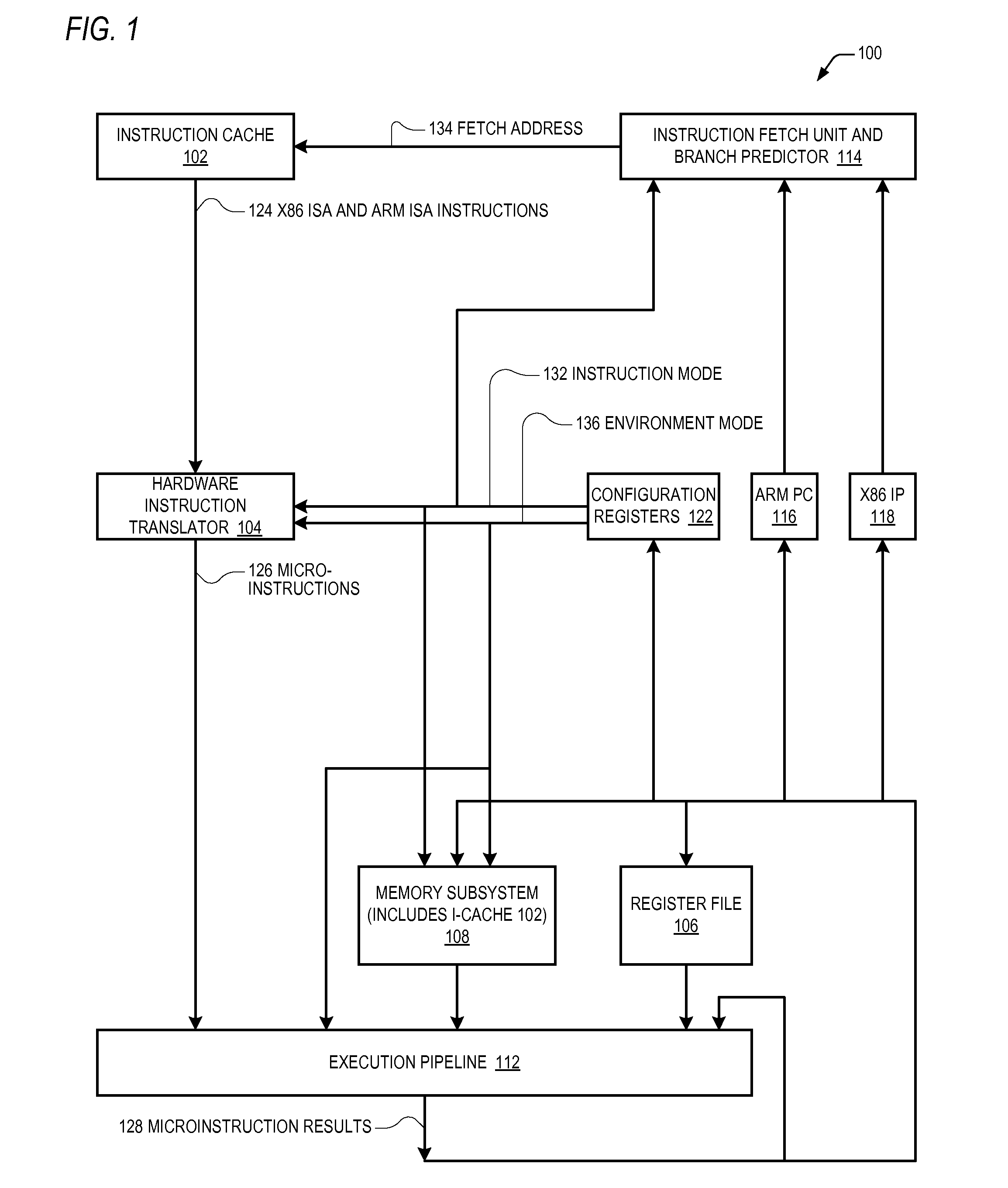 Multi-core microprocessor that performs x86 isa and arm isa machine language program instructions by hardware translation into microinstructions executed by common execution pipeline