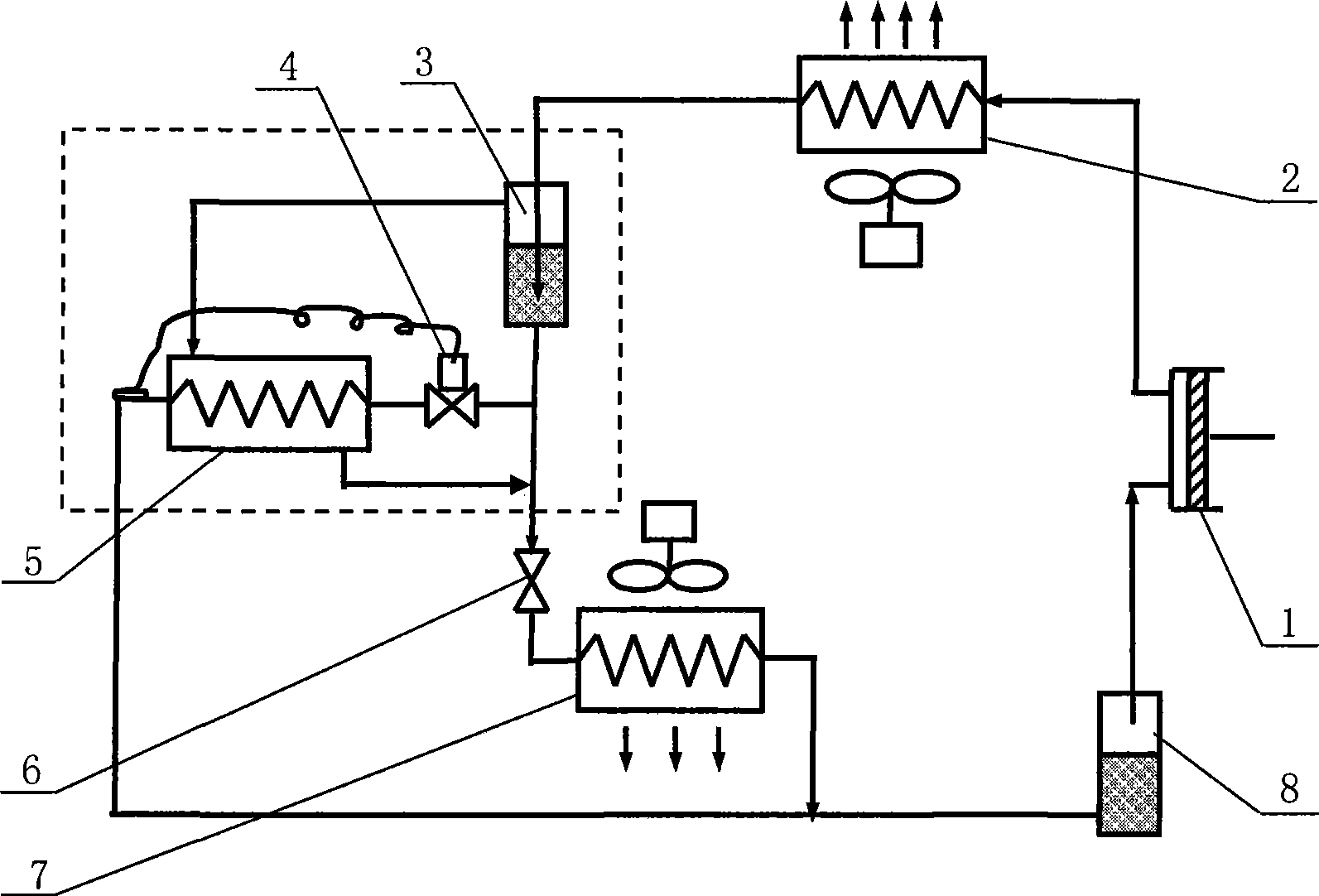 Ultra-high temperature air conditioner cooling cycle system