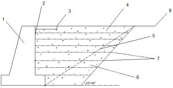 Construction method of road-bridge connecting structure for retarding bumping at bridge head