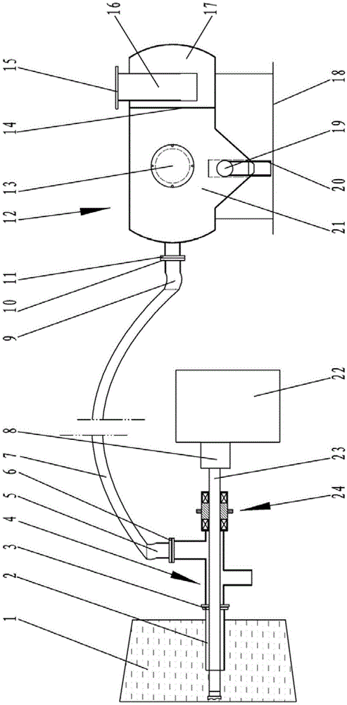 Drilling construction gas gushing collection device