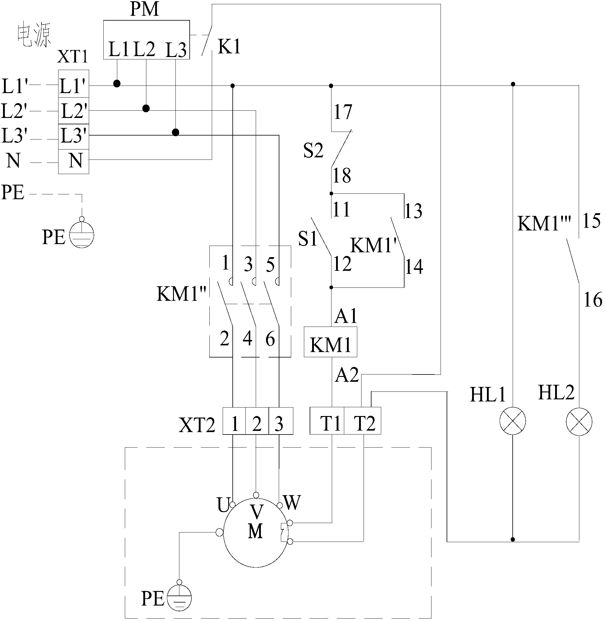 Detection device for motor