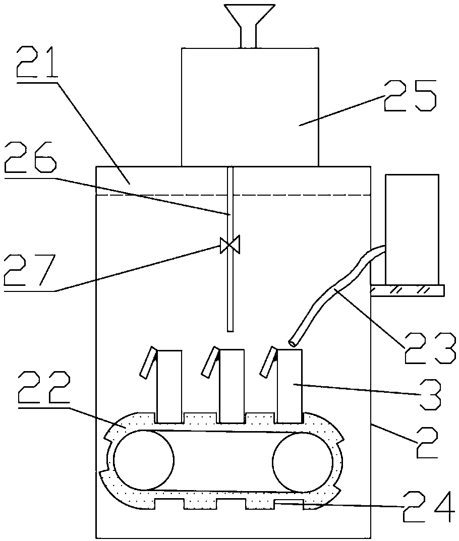 High-efficiency washing device for jewelry blanks used for production of jewelries