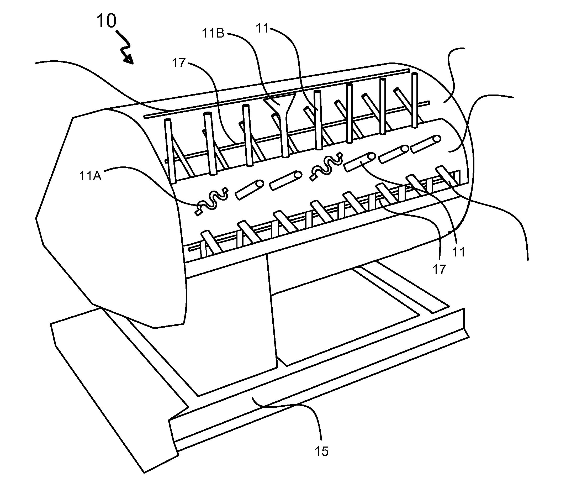 Apparatus and process for treatment of fibers