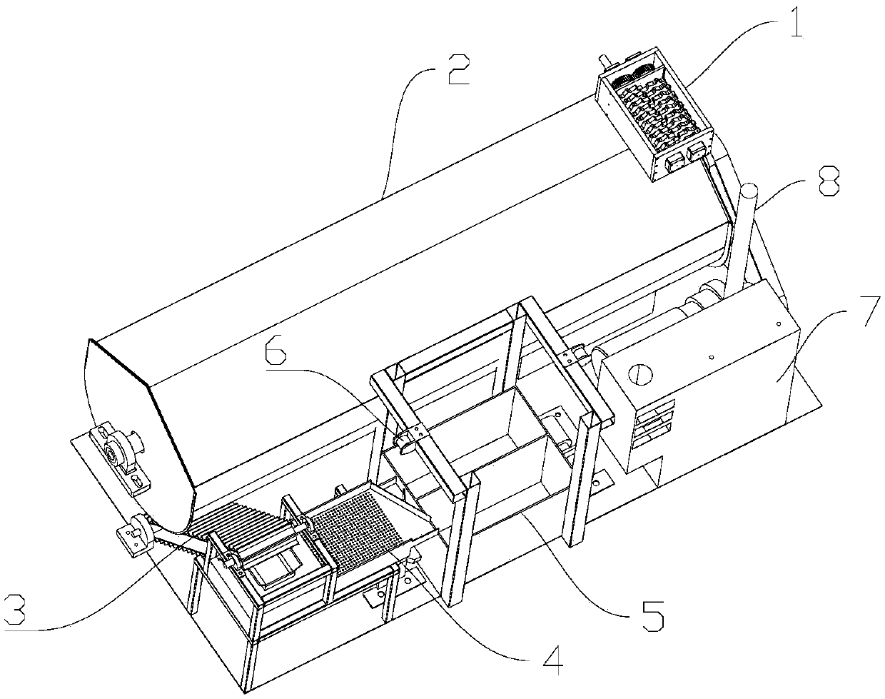 Underground household garbage reduction resource integration device and its treatment method