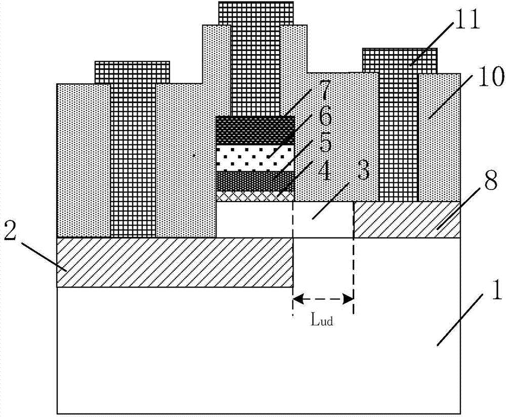 Resistive gate tunneling field effect transistor and preparation method thereof