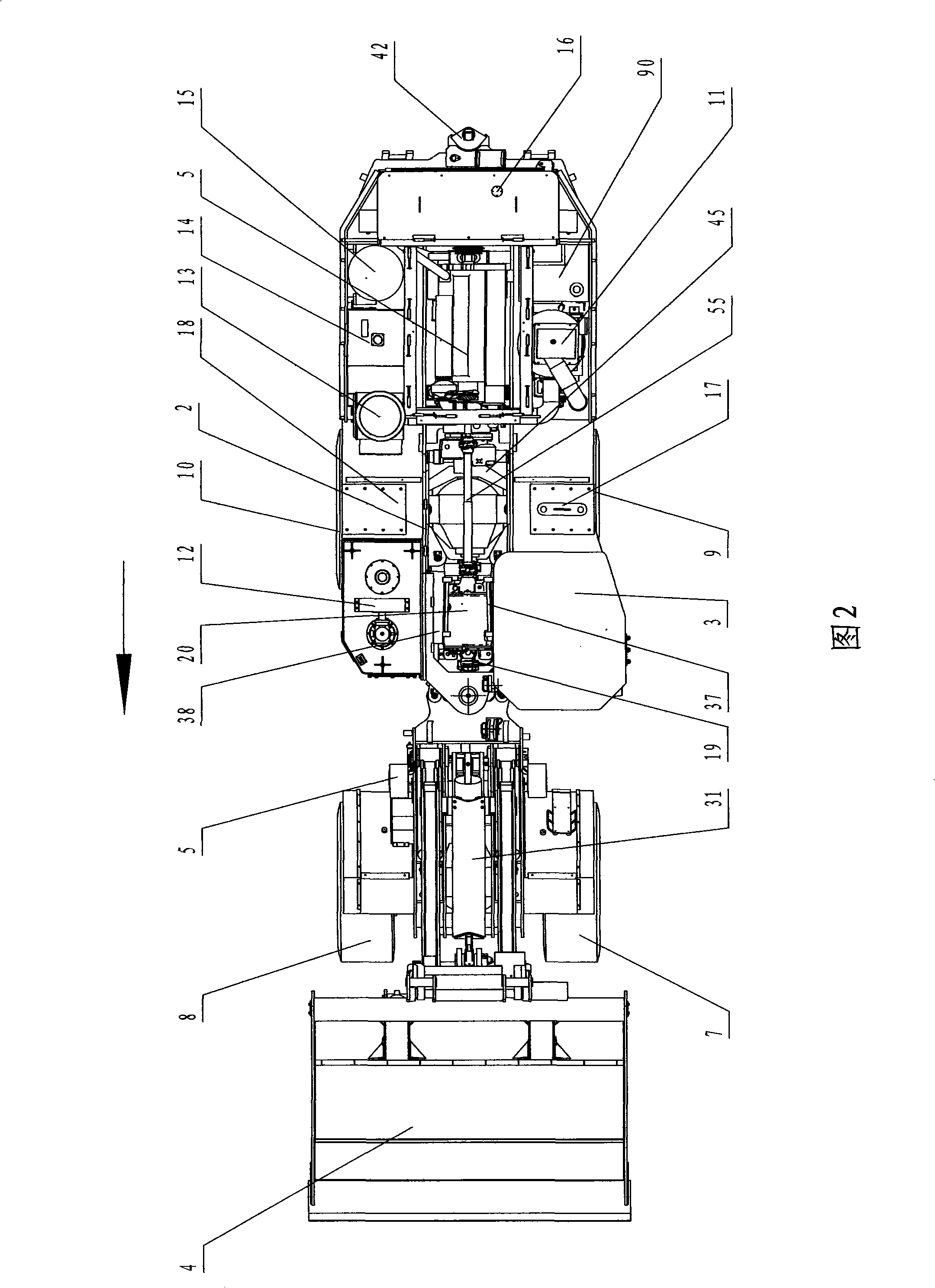 Underground explosion-proof type multifunctional vehicle of coal mines