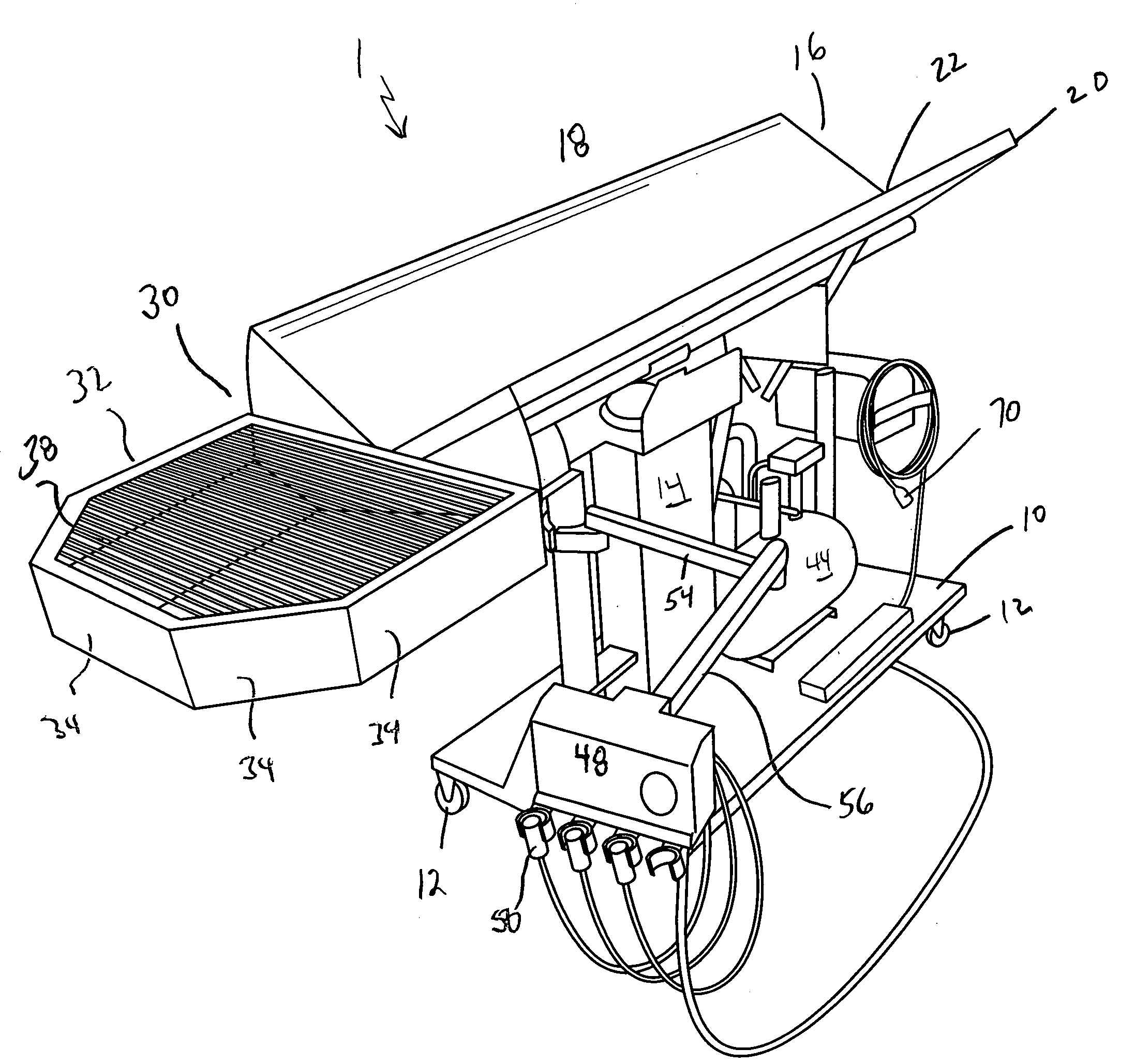 Mobile veterinary surgical table incorporating a dental operatory