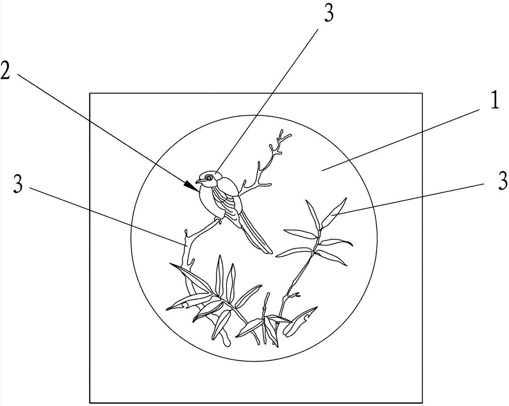 Wire mesh three-dimensional craft picture and craftsmanshipmanufacture process thereof