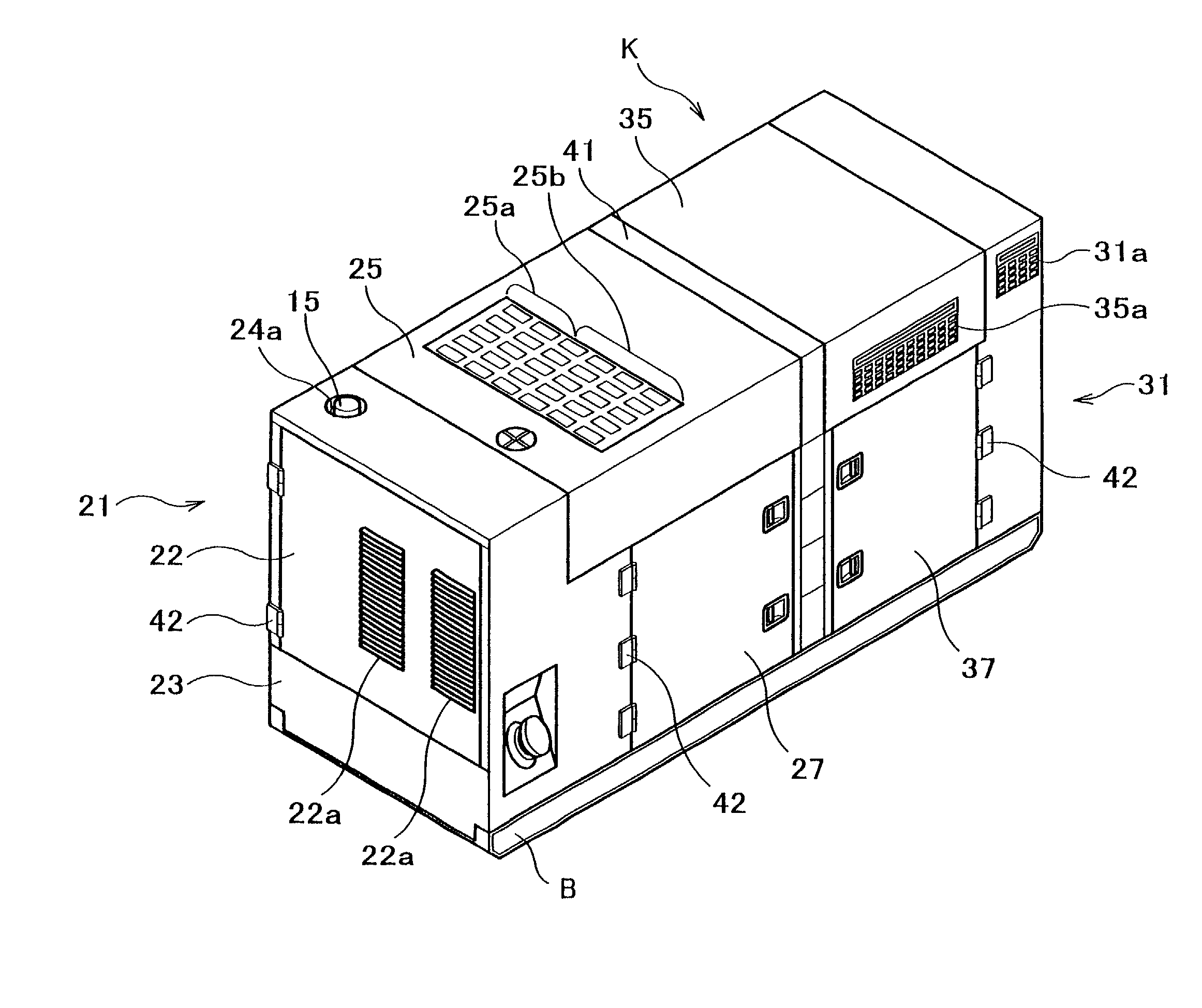 Soundproof type engine driven work machine