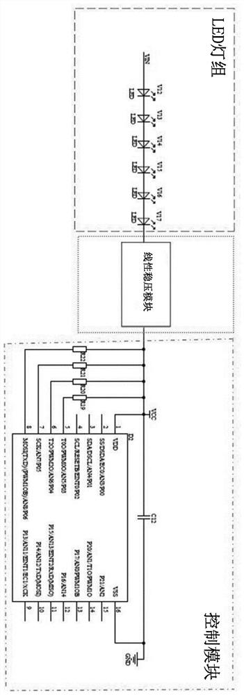 Constant-current step-down circuit for emergency evacuation marker lamp and implementation method thereof