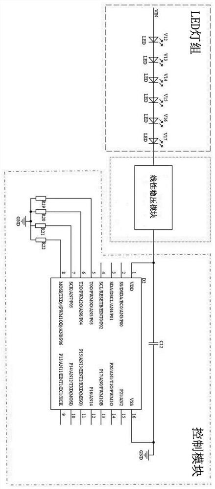 Constant-current step-down circuit for emergency evacuation marker lamp and implementation method thereof