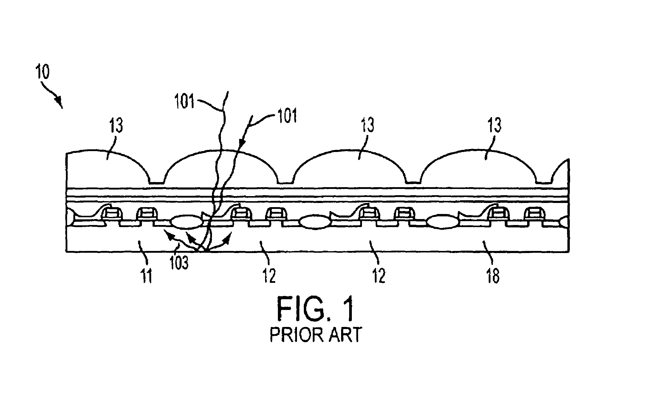 Backside silicon wafer design reducing image artifacts from infrared radiation