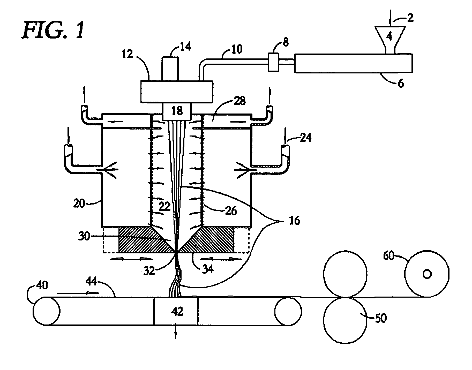 Method and apparatus for forming melt spun nonwoven webs