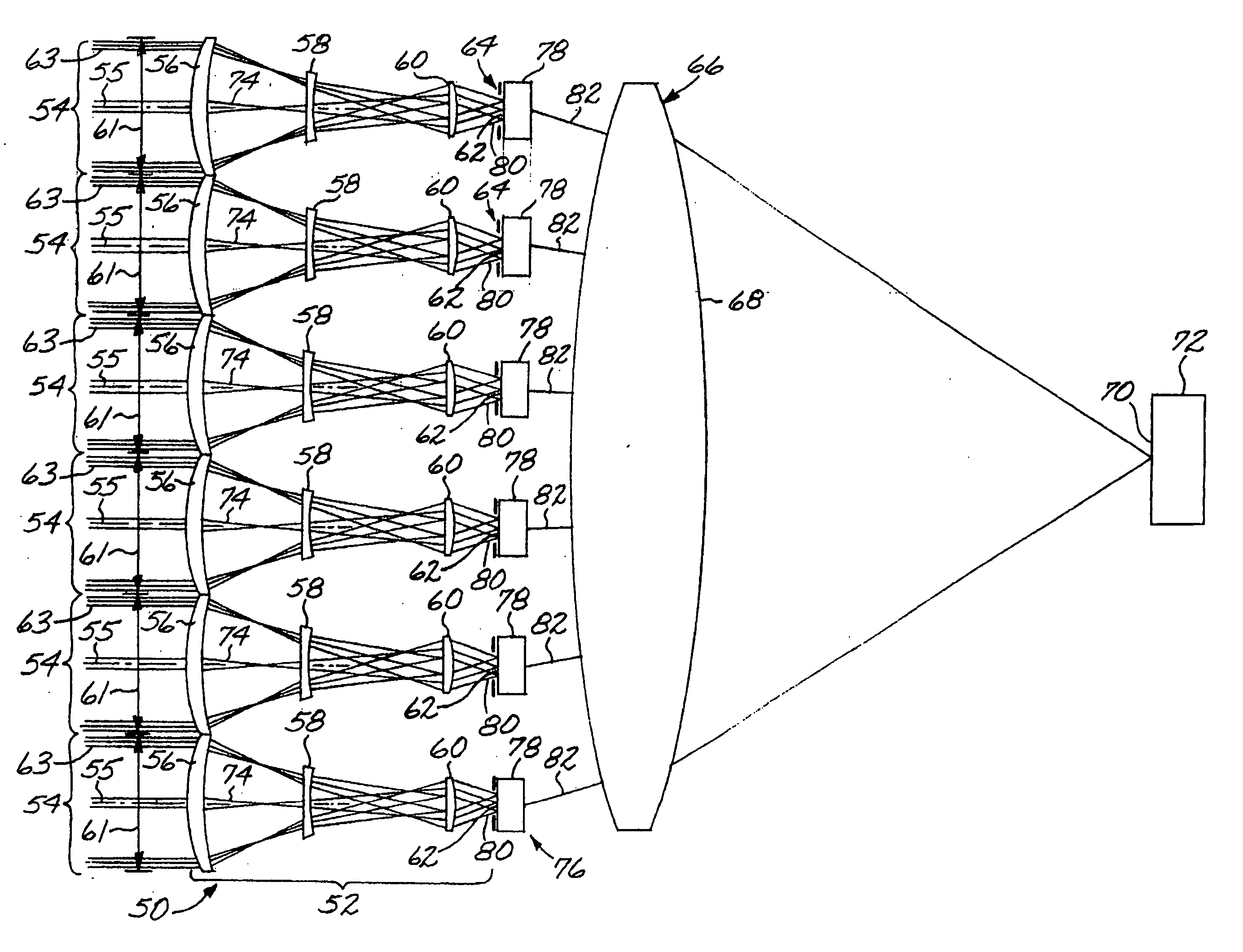 Compact multi-entrance-pupil imaging optical system