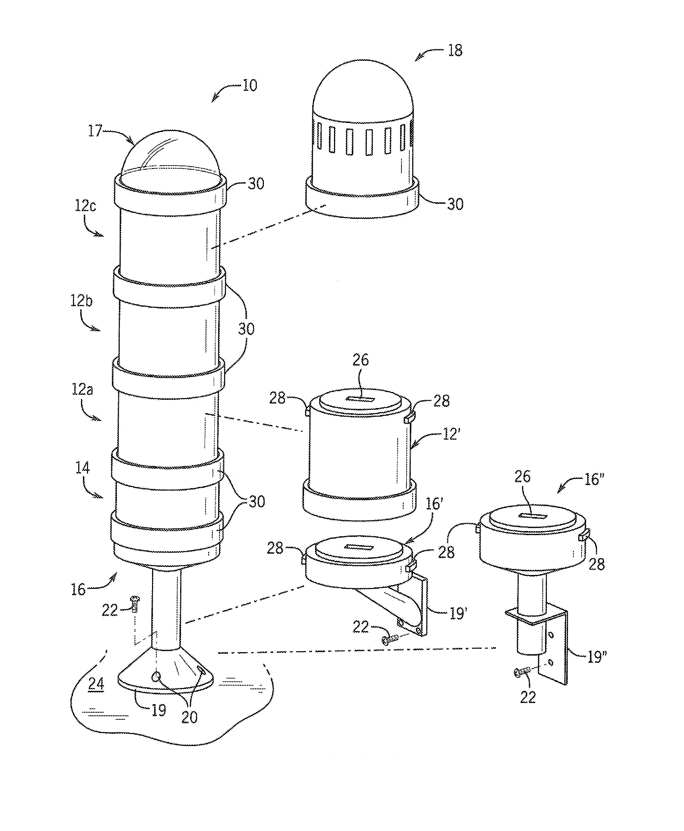 Stack Light with Modular Power Converter