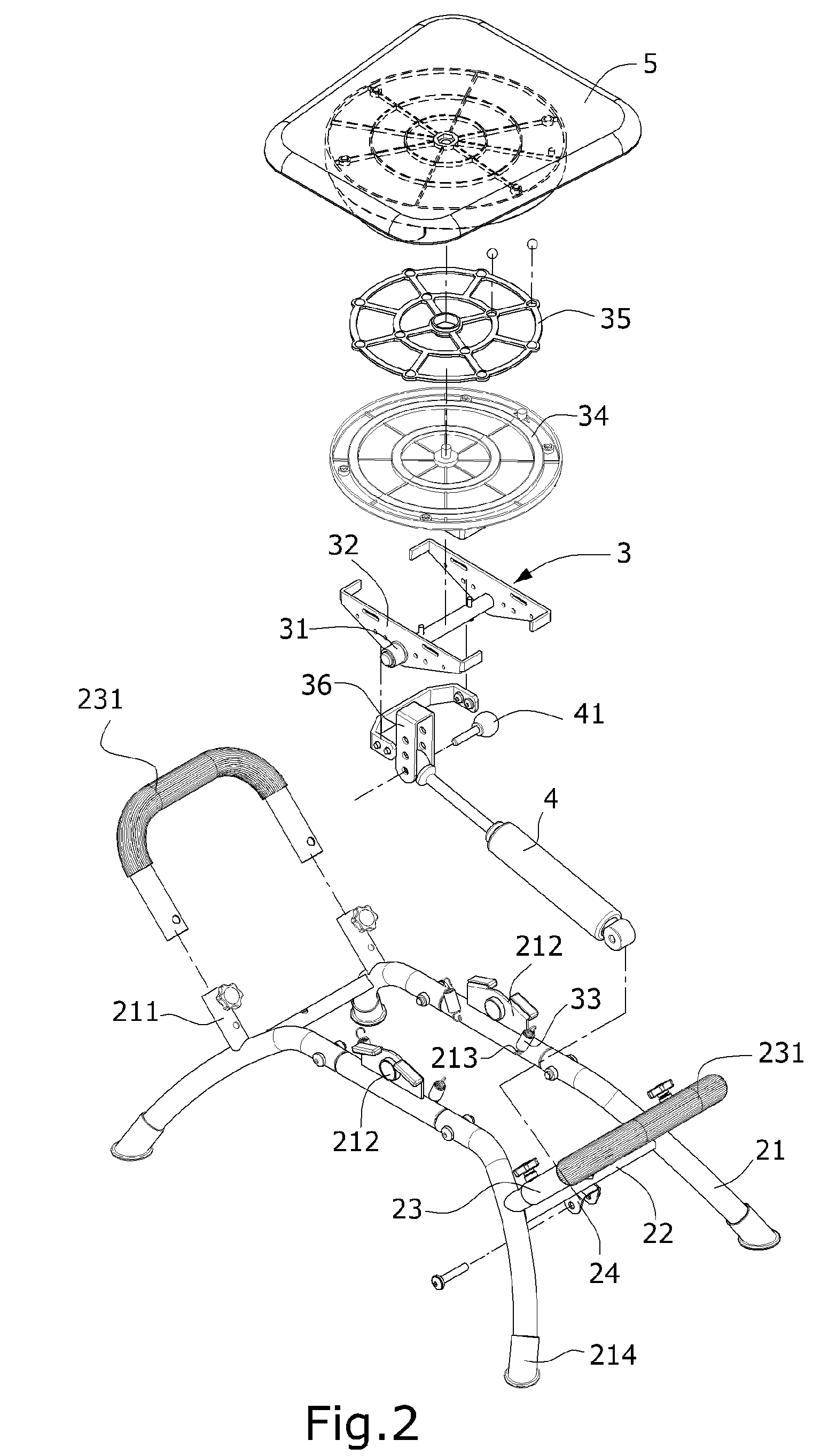 Swing rotary fitness apparatus