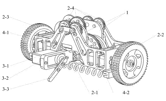 Folding hopping robot