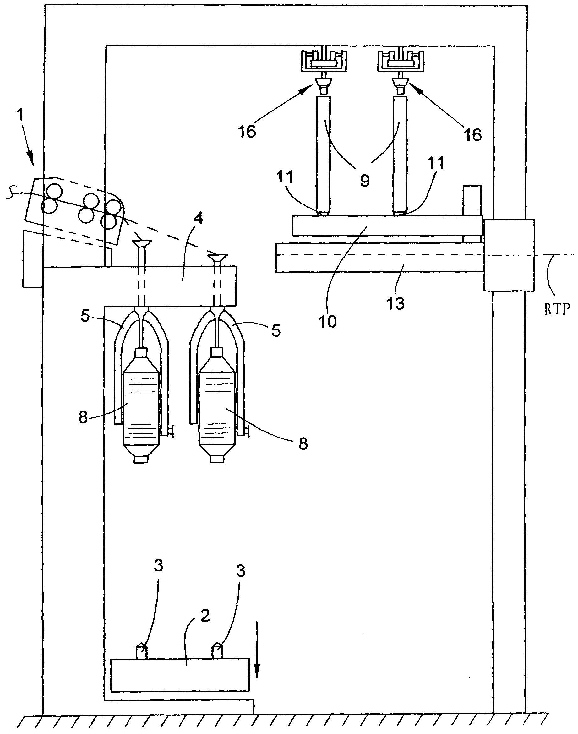 Roving machine with reel change mechanism