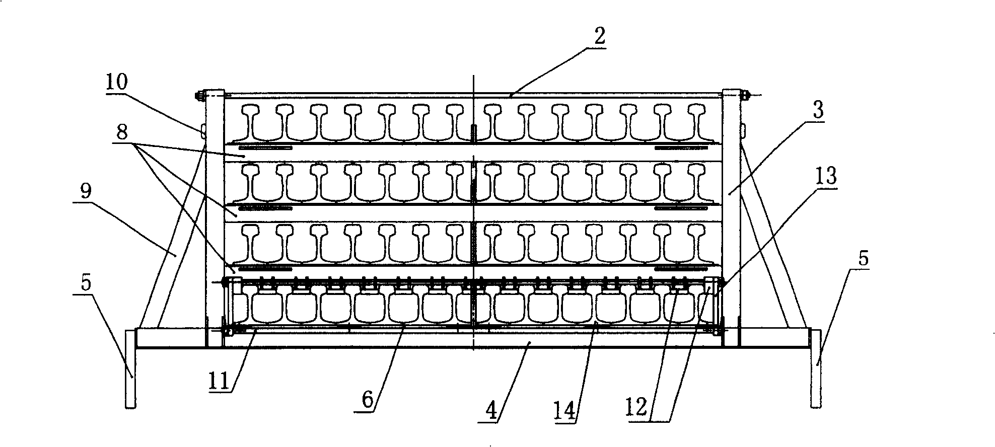 Special device for transporting superlong steel rail and its transportation scheme