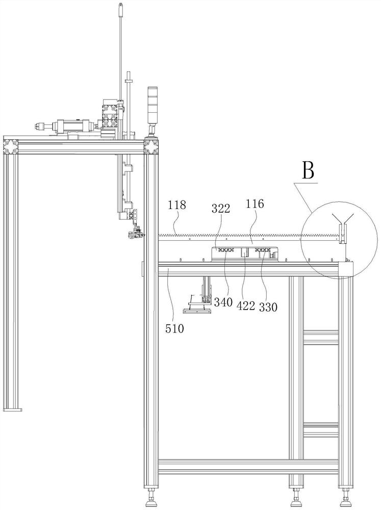 Television frame manufacturing feeding mechanism