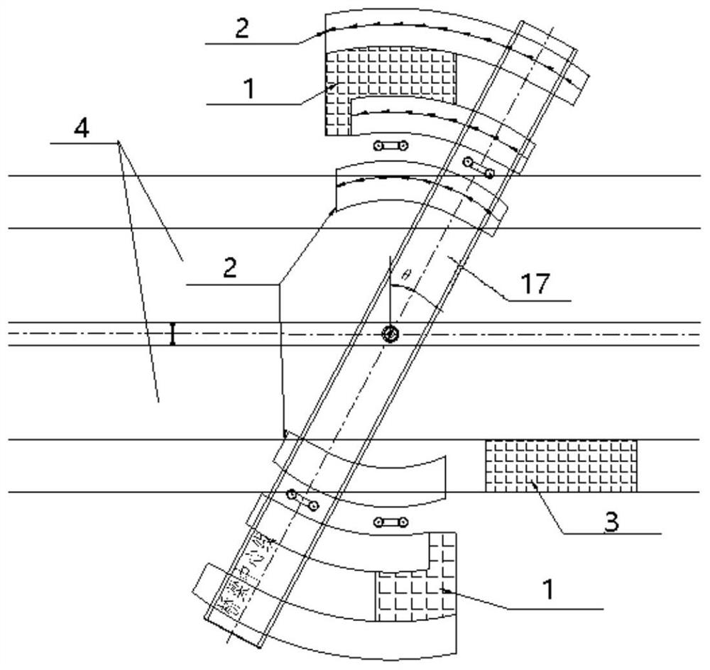 Utilization method of existing bridge rotation