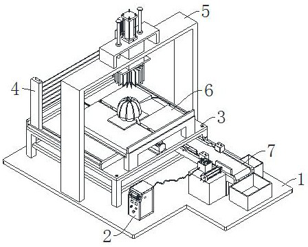 Slicing and sorting device for pumpkin finish processing and working method