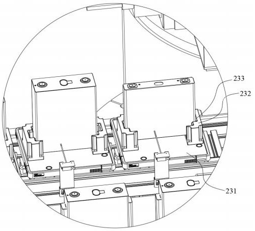 Feeding device and feeding method for battery conveying system