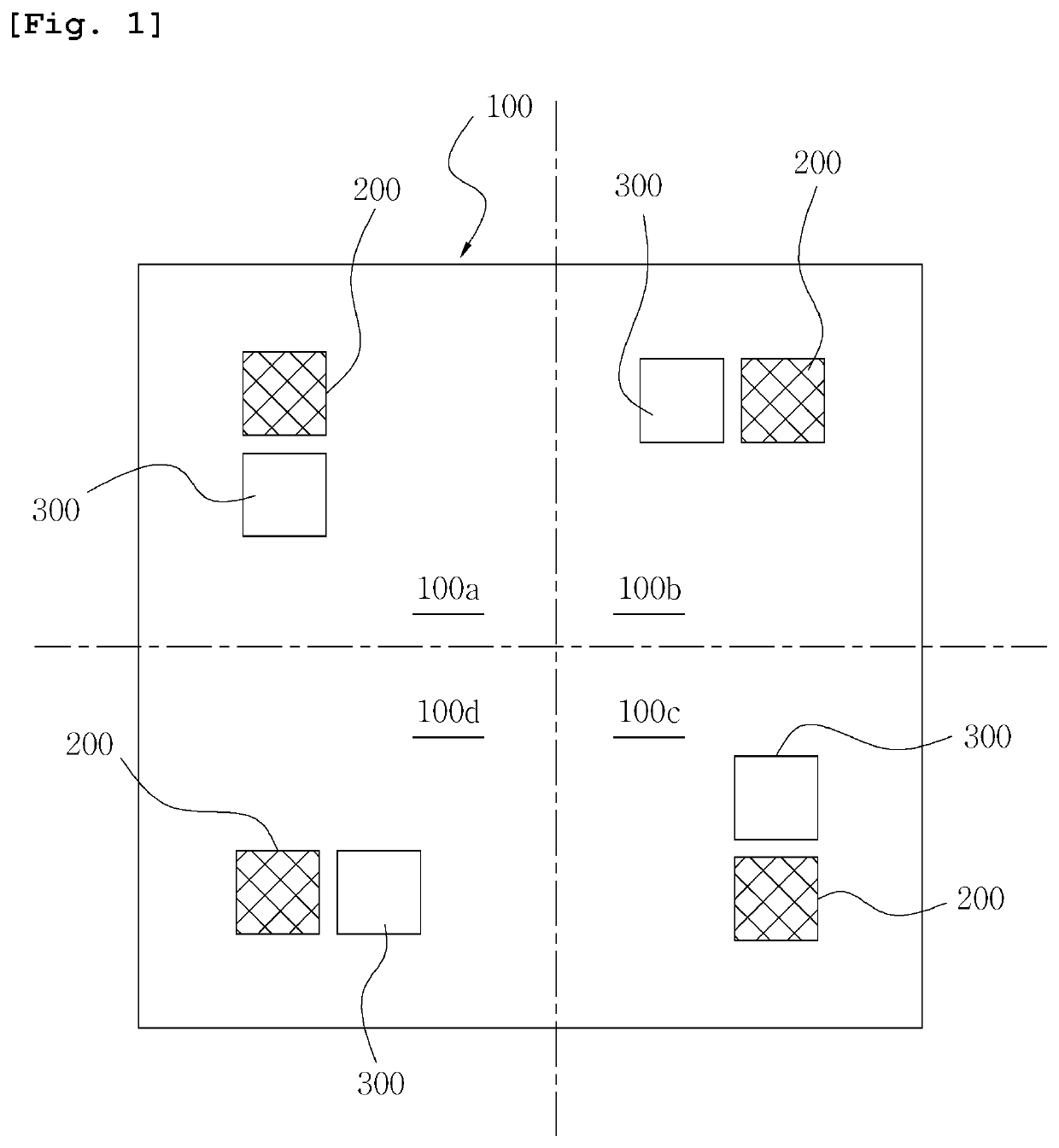 Arrangement structure for electrode of micro LED