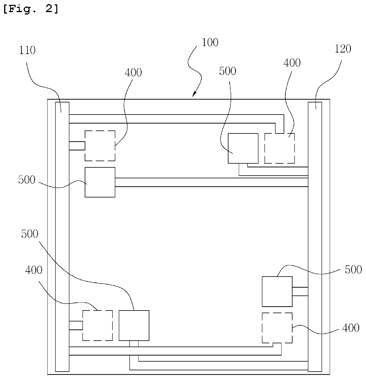 Arrangement structure for electrode of micro LED