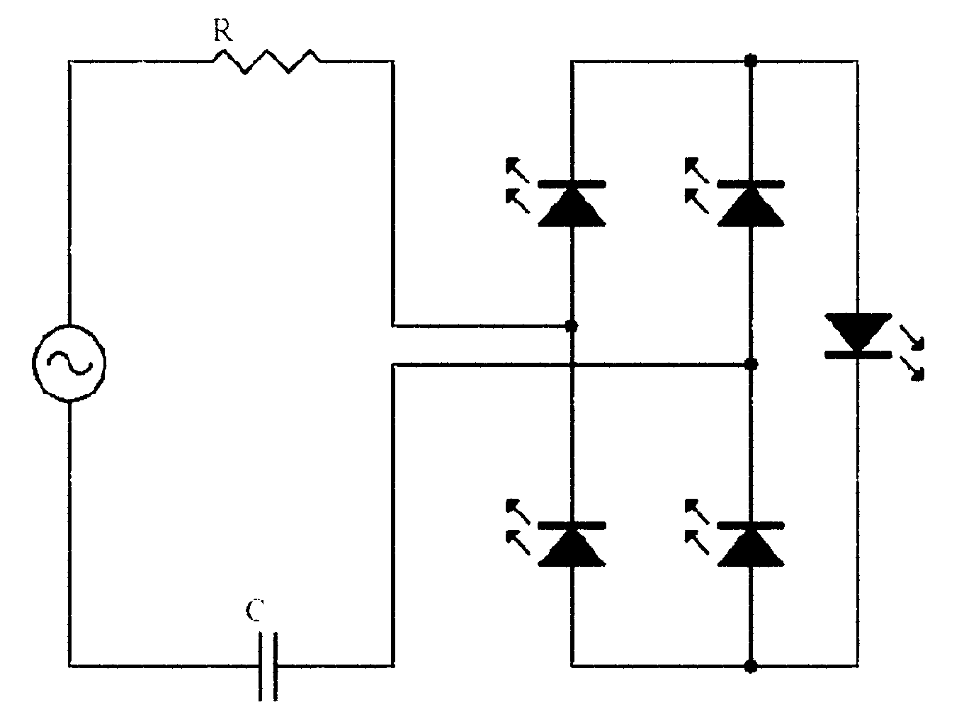 Alternating current LED light-emitting device