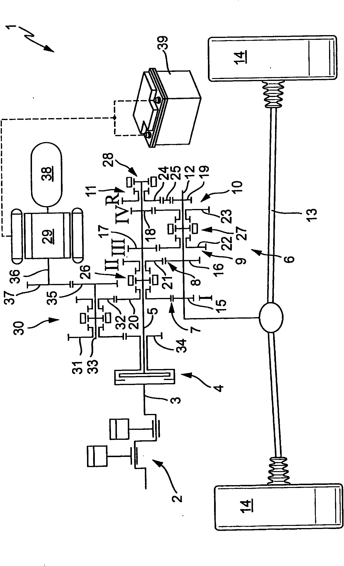 Hybrid drive train