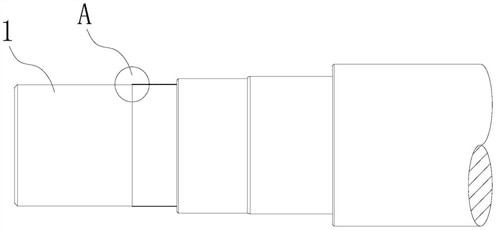 Surface treatment process of extending shaft sealing section