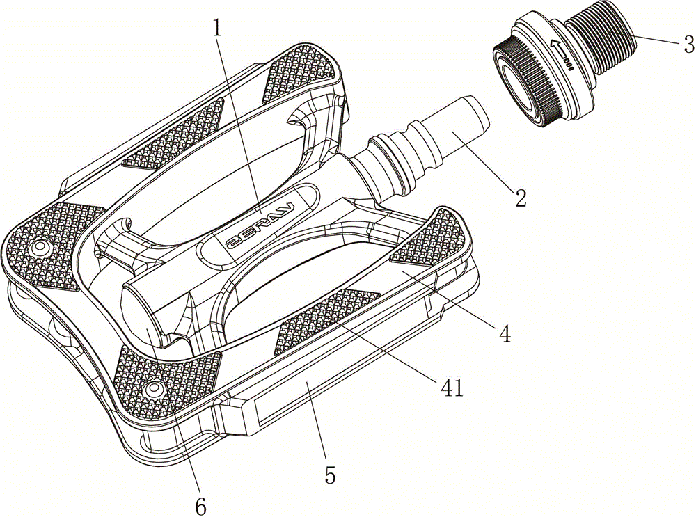 Pedal with rapidly-detachable structure