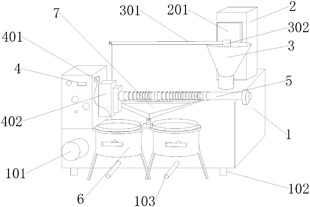 Feeding device of edible oil expeller