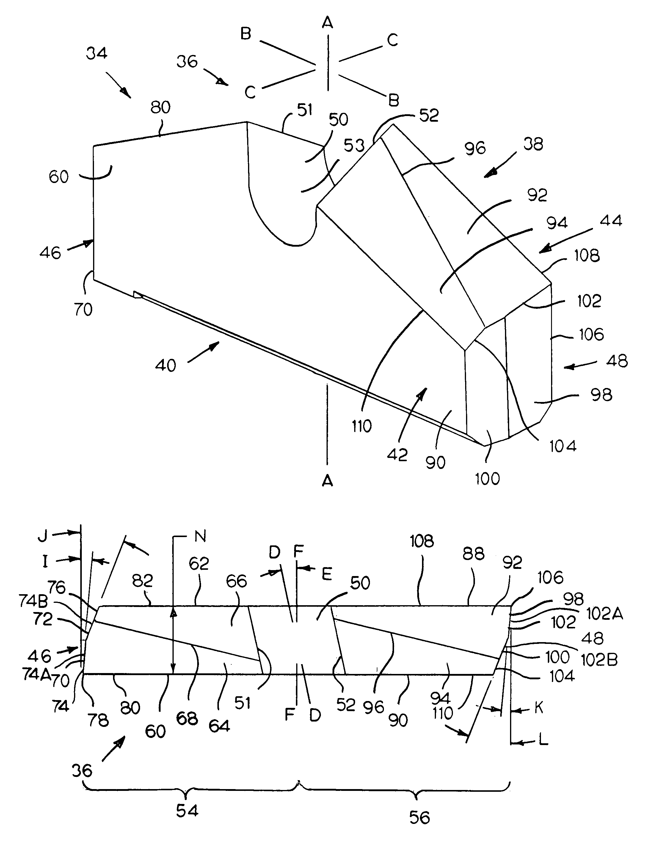 Rotary drill bit having cutting insert with a notch