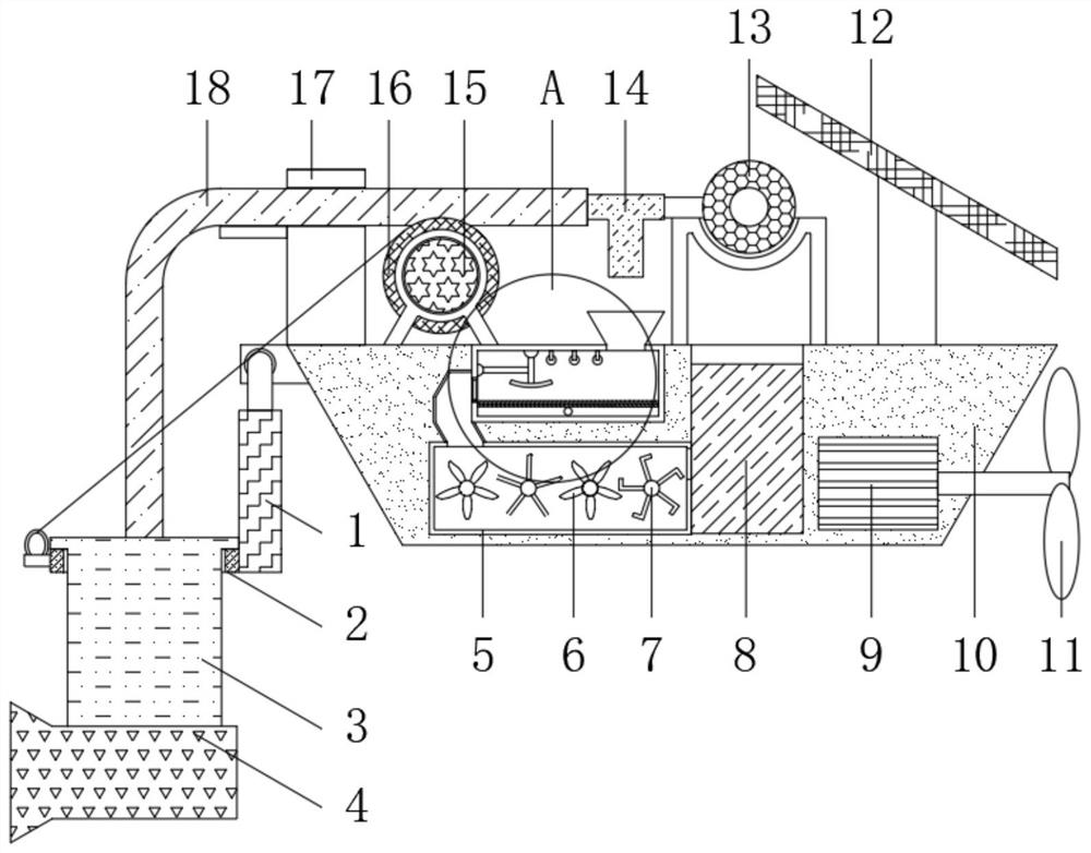 Fish carcass collection device for aquatic product breeding