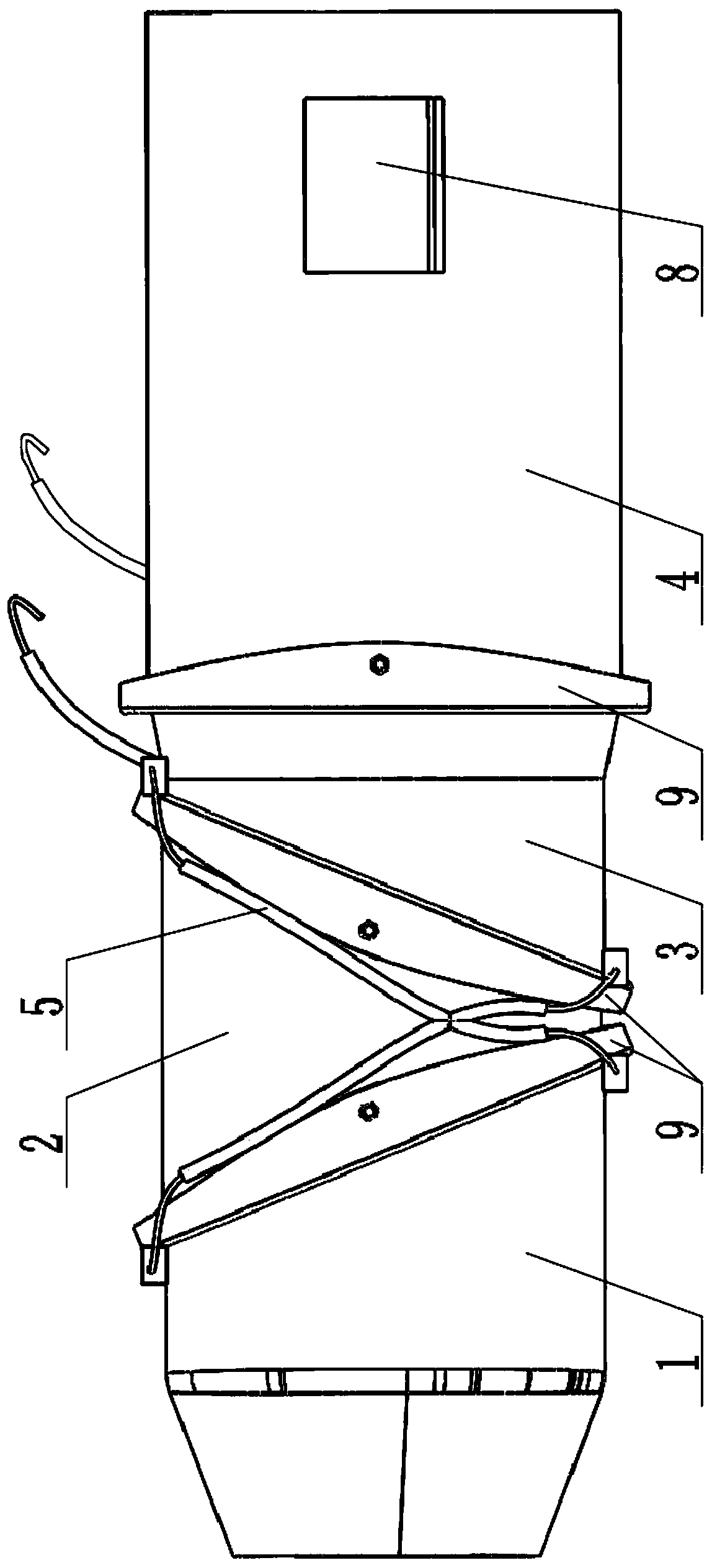 Transmission structure of micro three-bearing vector spray tube and control method of transmission structure