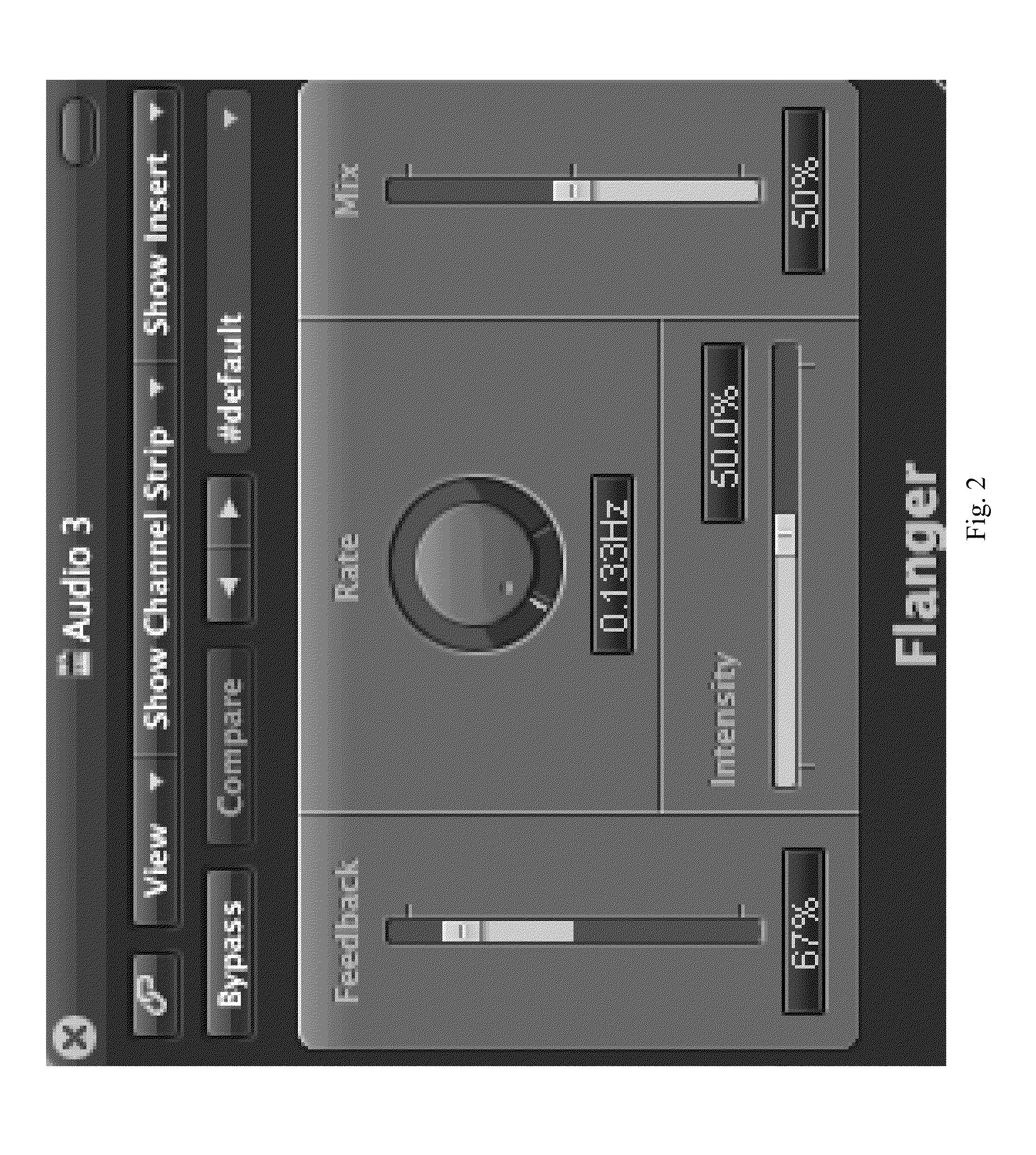 Virtual audio effects pedal and corresponding network