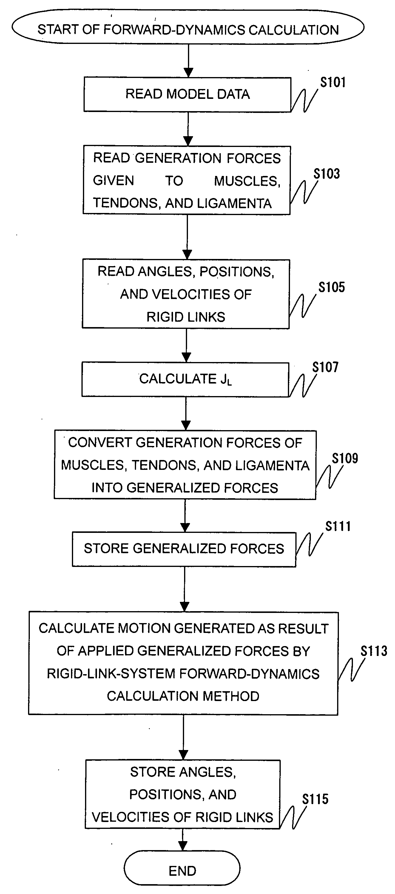 Body mechnics calculating method, body mechanics model, its model data, and body model producing method