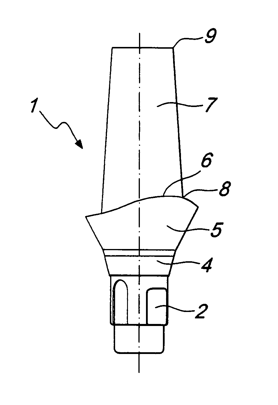 Abutment for a dental implant