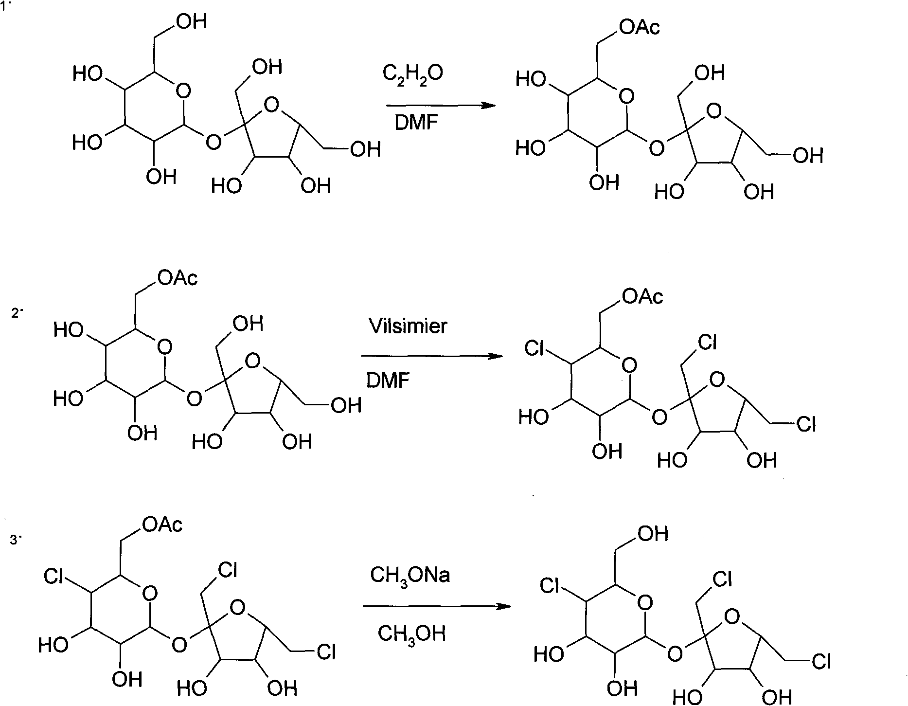 Preparation method of sucralose