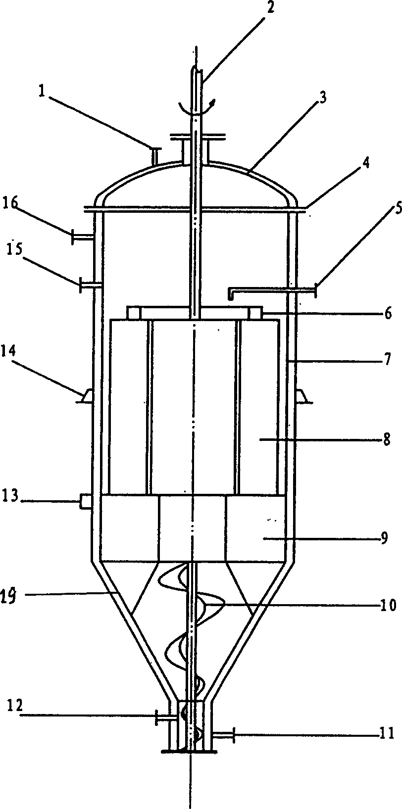 Liquid-phase continuous condensation polymerization apparatus of high-viscosity polyester (PET)